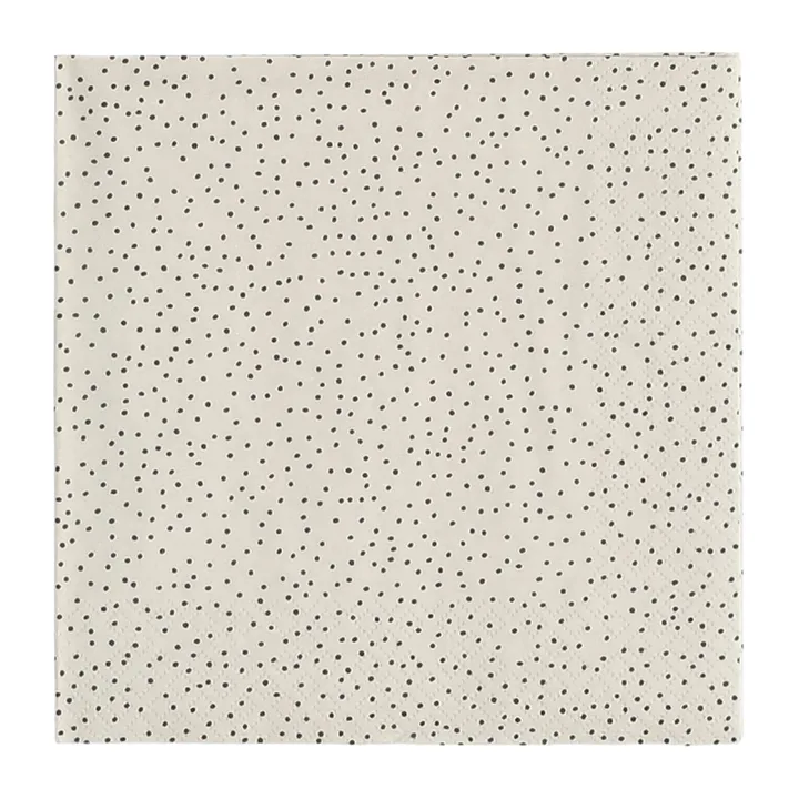 Grain napkins 33x33 cm 20 pack - sand-black - Scandi Essentials