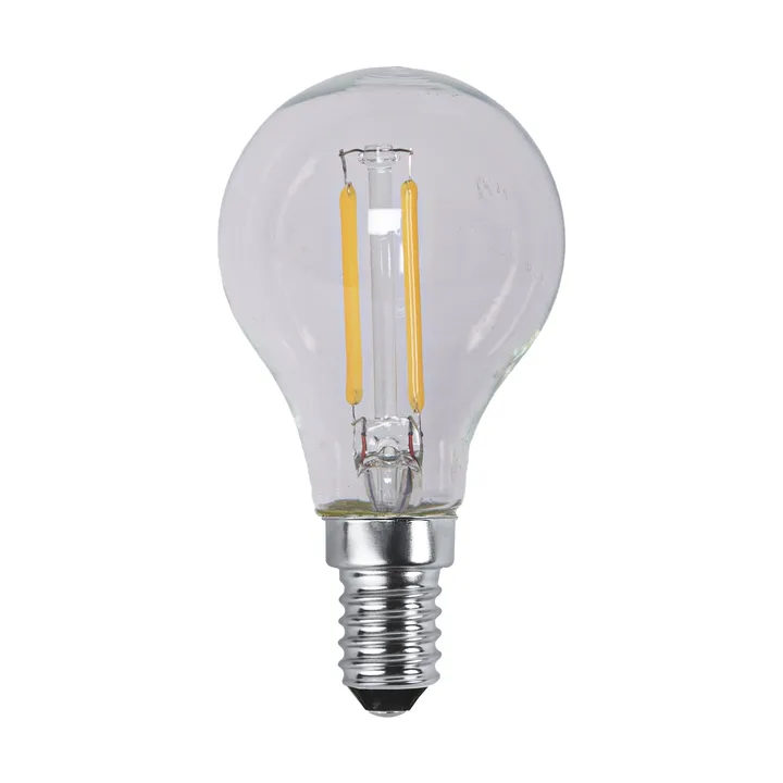 Lit dimmable light bulb E14 150lm LED filament - Clear, 3000K - Scandi Essentials