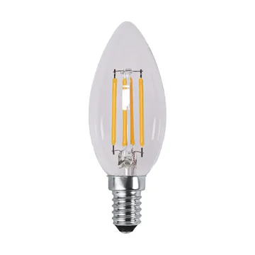 Lit dimmable light bulb E14 250lm filament - Clear, 2100K - Scandi Essentials