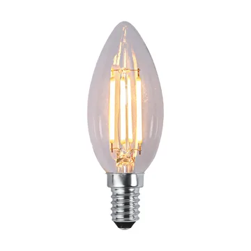 Lit dimmable light bulb E14 250lm filament - Clear, 2100K - Scandi Essentials