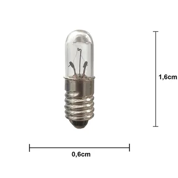 Lit light bulb E5 replacement 12V 0,6W - Clear - Scandi Essentials