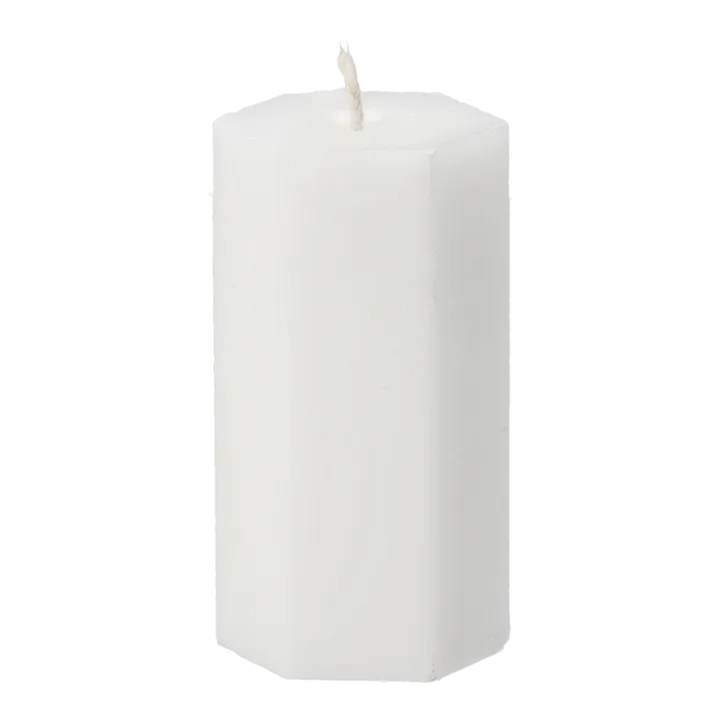 Luminous Spider web block candle - Ø6x10 cm - Scandi Essentials