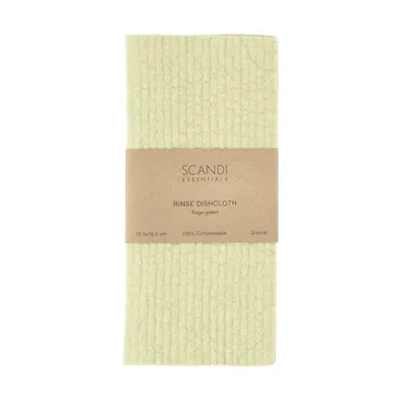 Rinse dishcloth - Sage green, 2-pack - Scandi Essentials