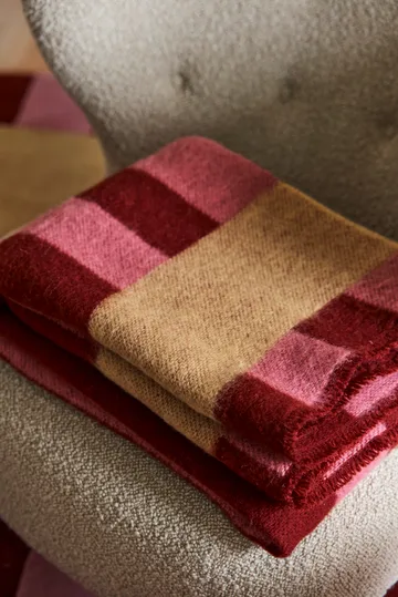Aisles wool blanket 130x180 cm - Red - Scandi Living