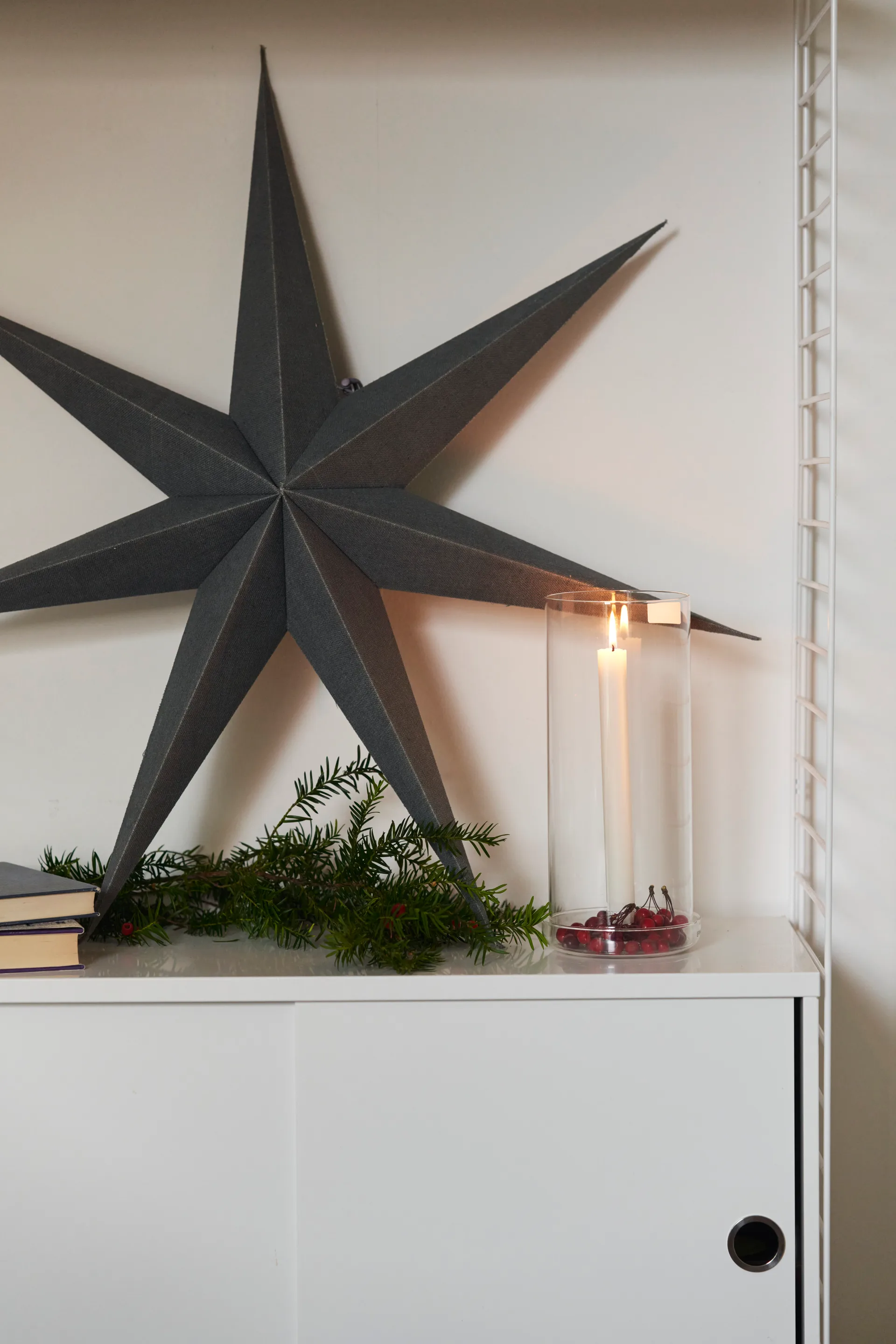 Bare advent star blue grey, 80 cm Scandi Living