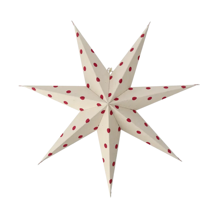 Bare advent star white-red dots - 60 cm - Scandi Living