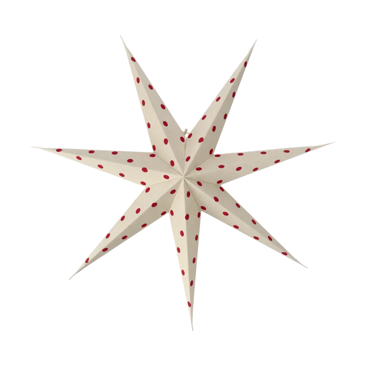 Bare advent star white-red dots - 80 cm - Scandi Living