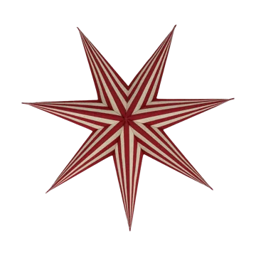 Bare advent star white-red stripes - 45 cm - Scandi Living