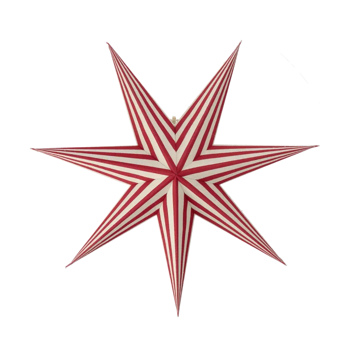 Bare advent star white-red stripes - 60 cm - Scandi Living