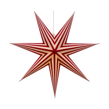 Bare advent star white-red stripes - 60 cm - Scandi Living