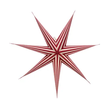 Bare advent star white-red stripes - 80 cm - Scandi Living