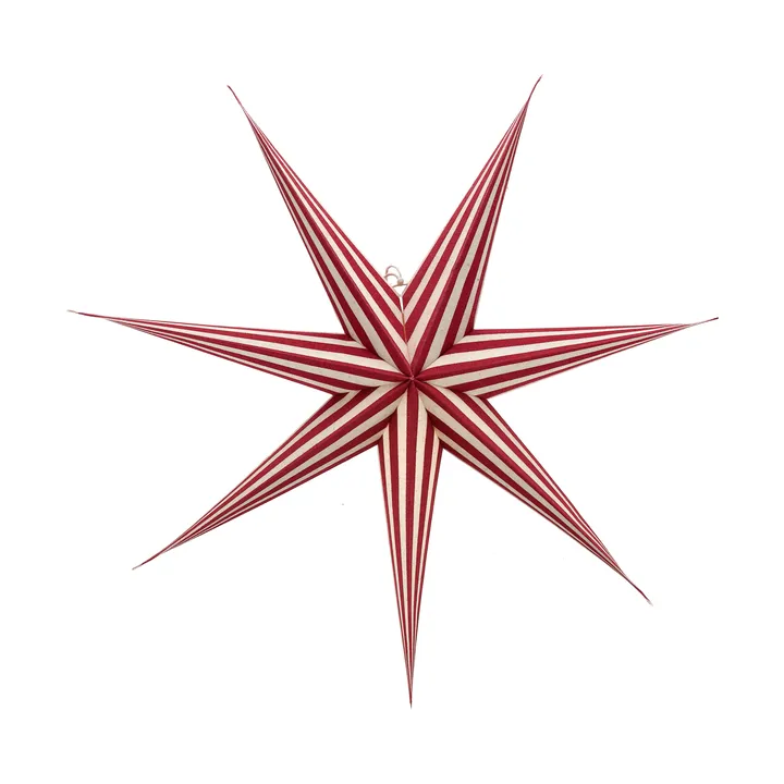 Bare advent star white-red stripes - 80 cm - Scandi Living