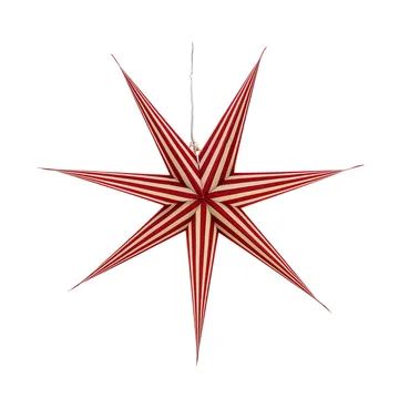 Bare advent star white-red stripes - 80 cm - Scandi Living