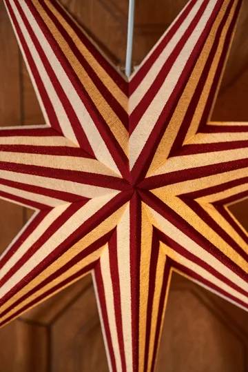 Bare advent star white-red stripes - 80 cm - Scandi Living