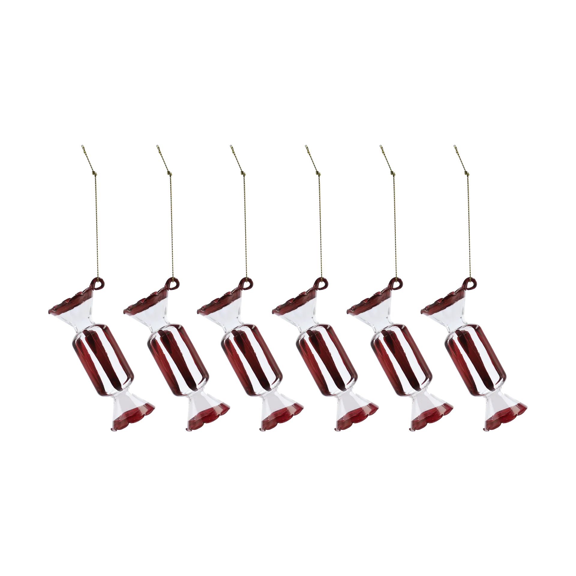 Bonbons Christmas tree bauble 6-pack, Red Scandi Living