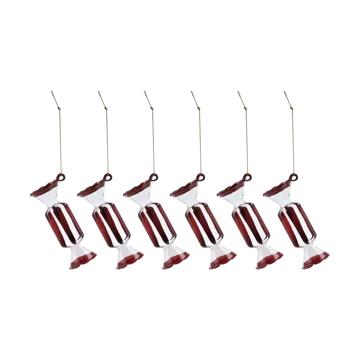 Bonbons Christmas tree bauble 6-pack - Red - Scandi Living