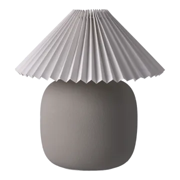 Boulder table lamp 29 cm grey-pleated white - Scandi Living