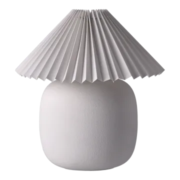 Boulder table lamp 29 cm white-pleated white - Scandi Living