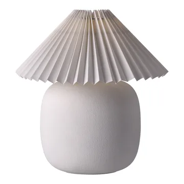 Boulder table lamp 29 cm white-pleated white - Scandi Living