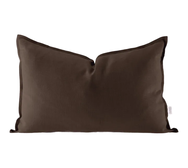 Calm pillow case linen 40x60 cm - Chocolate Brown - Scandi Living