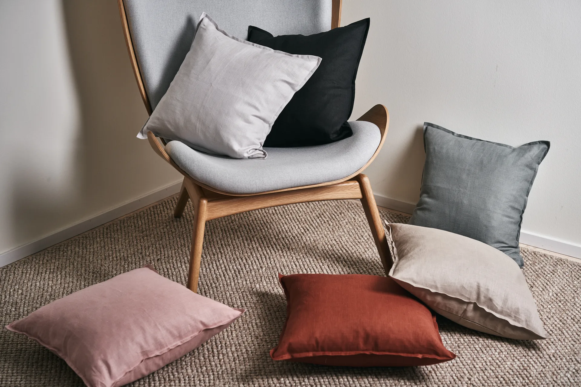 Calm pillow case linen 50x50 cm, Icy Grey Scandi Living