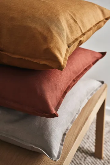 Calm pillow case linen 50x50 cm - Mustard - Scandi Living