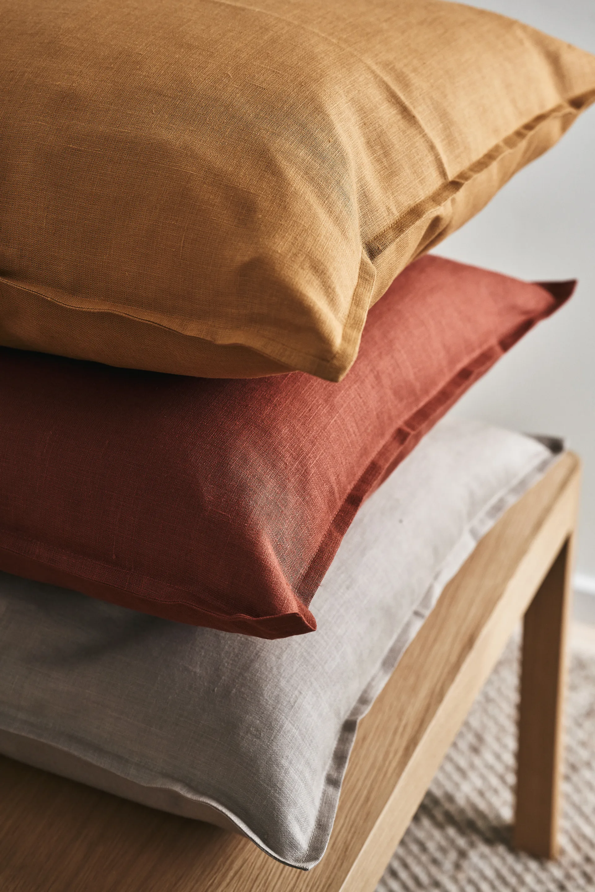 Calm pillow case linen 50x50 cm, Rust Scandi Living
