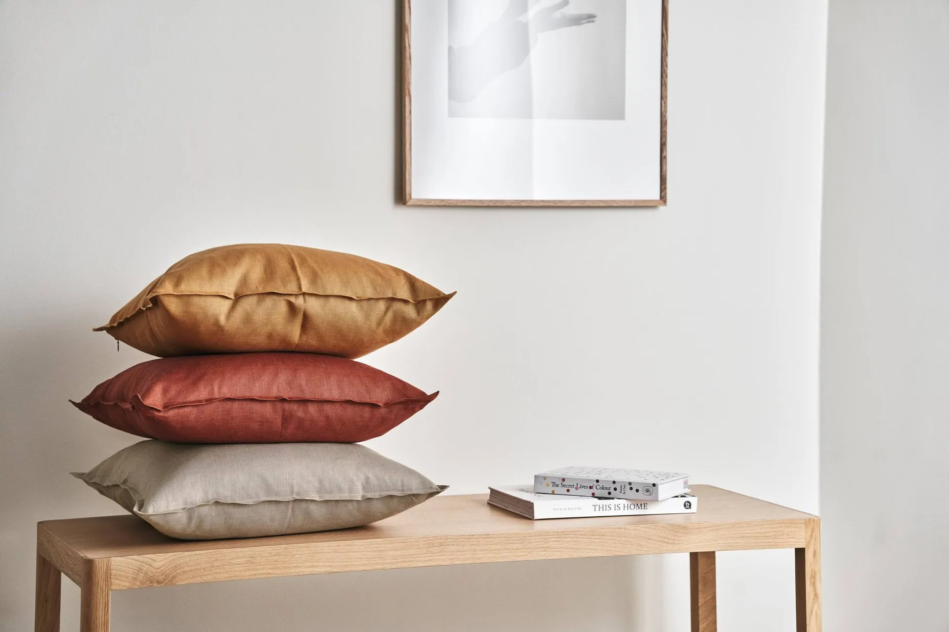 Calm pillow case linen 50x50 cm, Sand  Scandi Living