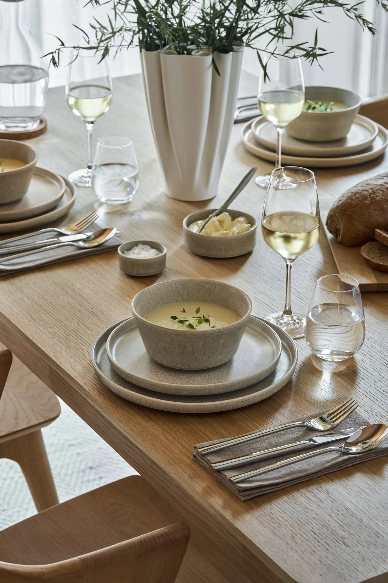 Clay bowl, Beige, Ø15 cm Scandi Living