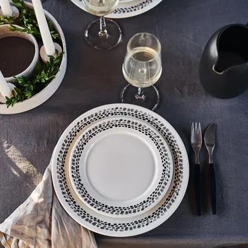 Clean linen table cloth 145x350 cm  - Charcoal  - Scandi Living
