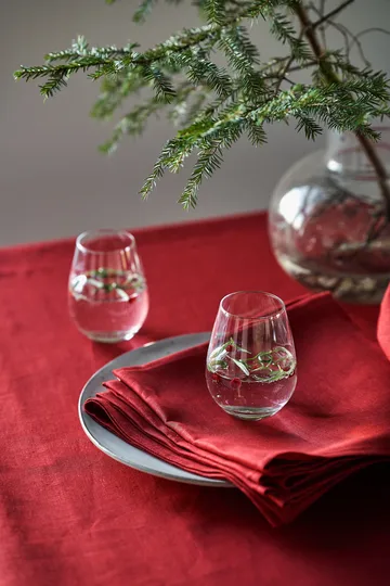 Clean linen table cloth 145x350 cm  - Red - Scandi Living