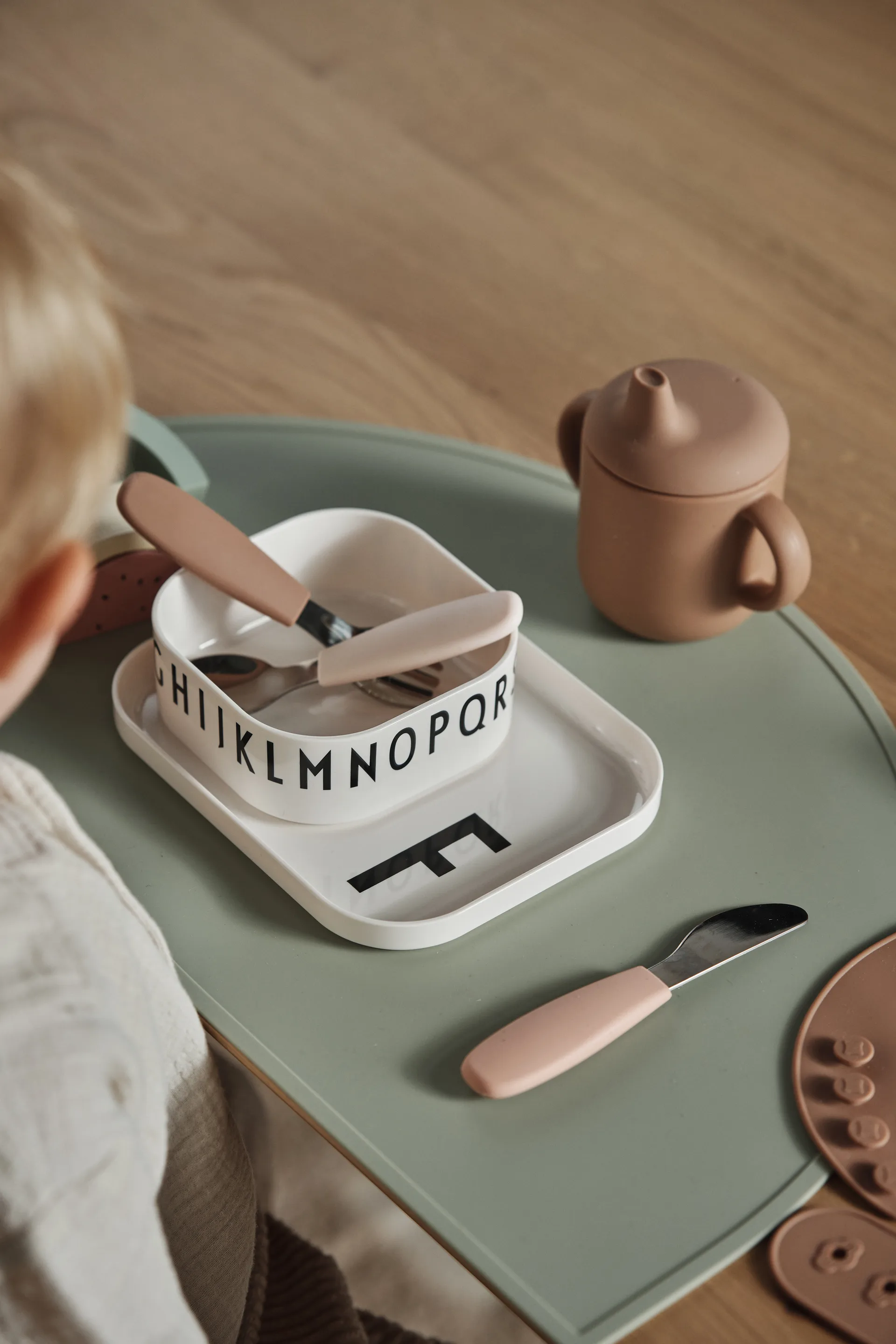 Dine cutlery set silicone 3 pieces, Blusher Scandi Living