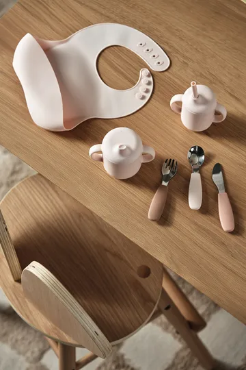 Dine cutlery set silicone 3 pieces - Blusher - Scandi Living