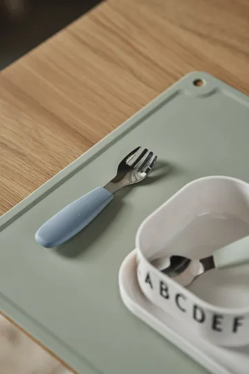 Dine cutlery set silicone 3 pieces - Green-Blue - Scandi Living
