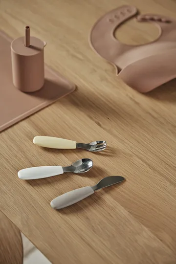 Dine cutlery set silicone 3 pieces - Taupe - Scandi Living
