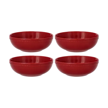 Dots breakfast bowl 60 cl 4-pack - Red - Scandi Living