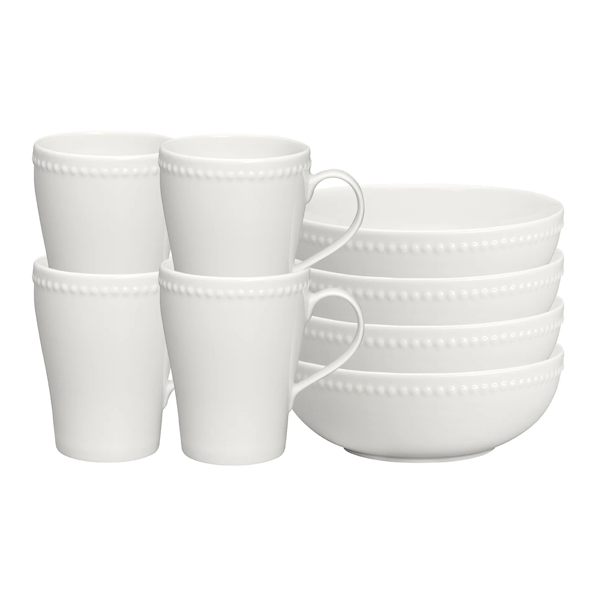 Dots breakfast set, white,  Scandi Living