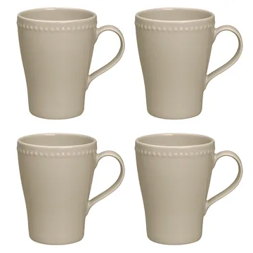 Dots mug 35 cl 4-pack - Beige - Scandi Living