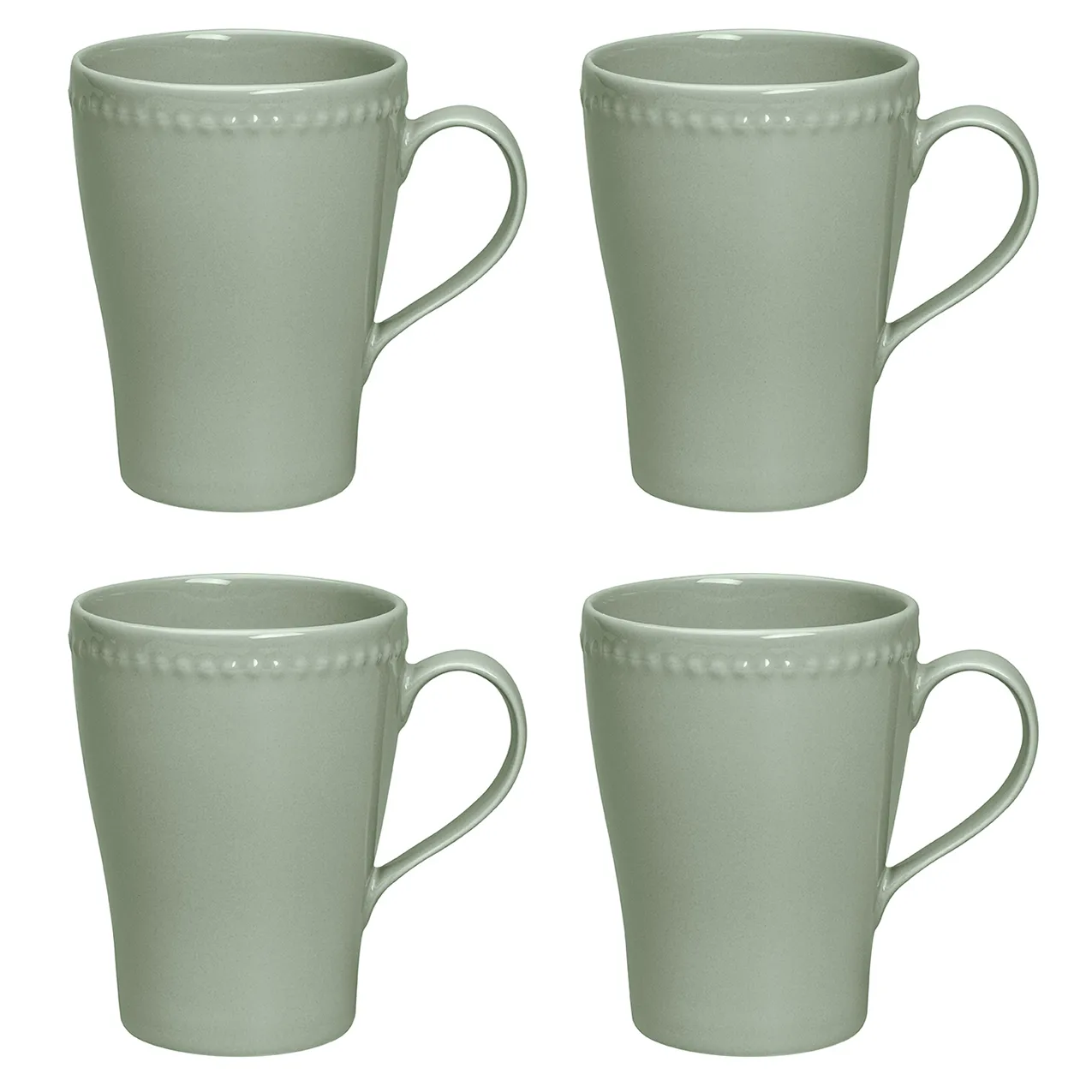 Dots mug 35 cl 4-pack, Green Scandi Living