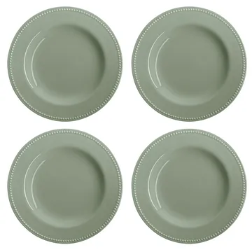 Dots plate 28 cm 4-pack - Green - Scandi Living