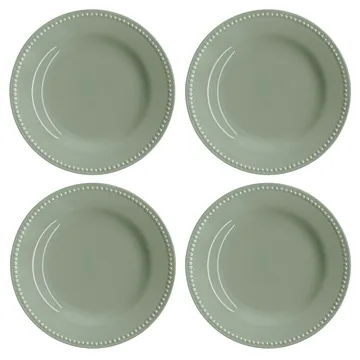 Dots small plate 22 cm 4-pack - Green - Scandi Living