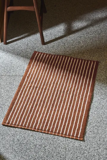 Drift bath mat 50x70cm - Brown-white - Scandi Living