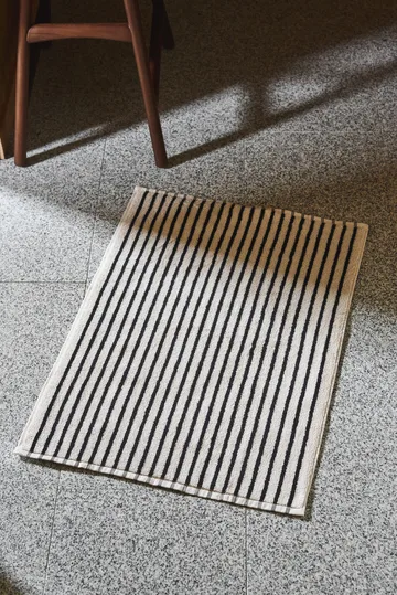 Drift bath mat 50x70cm - White-black - Scandi Living