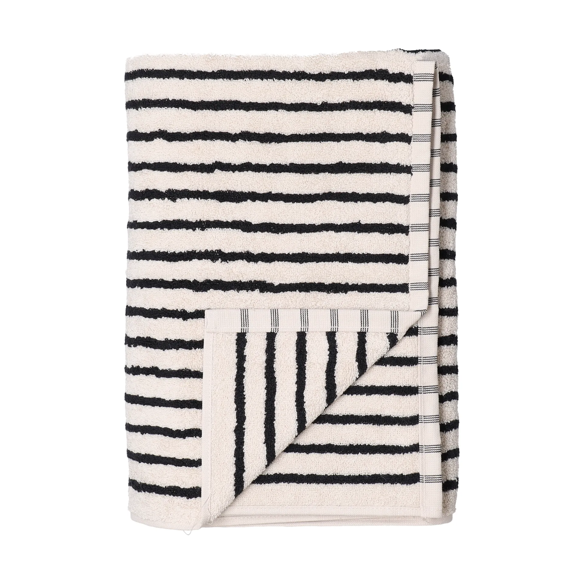 Drift bath towel 100x150 cm, White-black Scandi Living