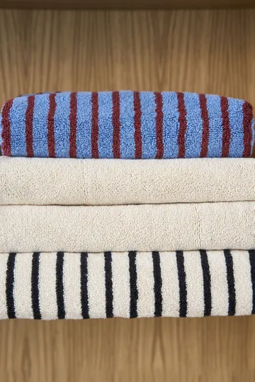 Drift bath towel 100x150 cm - White-black - Scandi Living