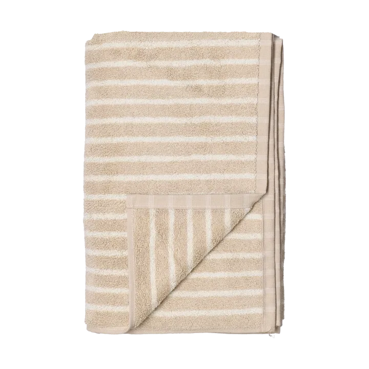 Drift bath towel 70x140 cm - Beige-white - Scandi Living