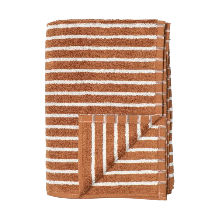 Drift bath towel 70x140 cm - Brown-white - Scandi Living