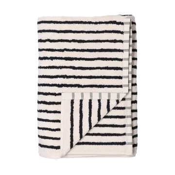 Drift bath towel 70x140 cm - White-black - Scandi Living