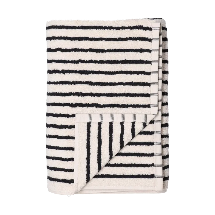 Drift bath towel 70x140 cm - White-black - Scandi Living
