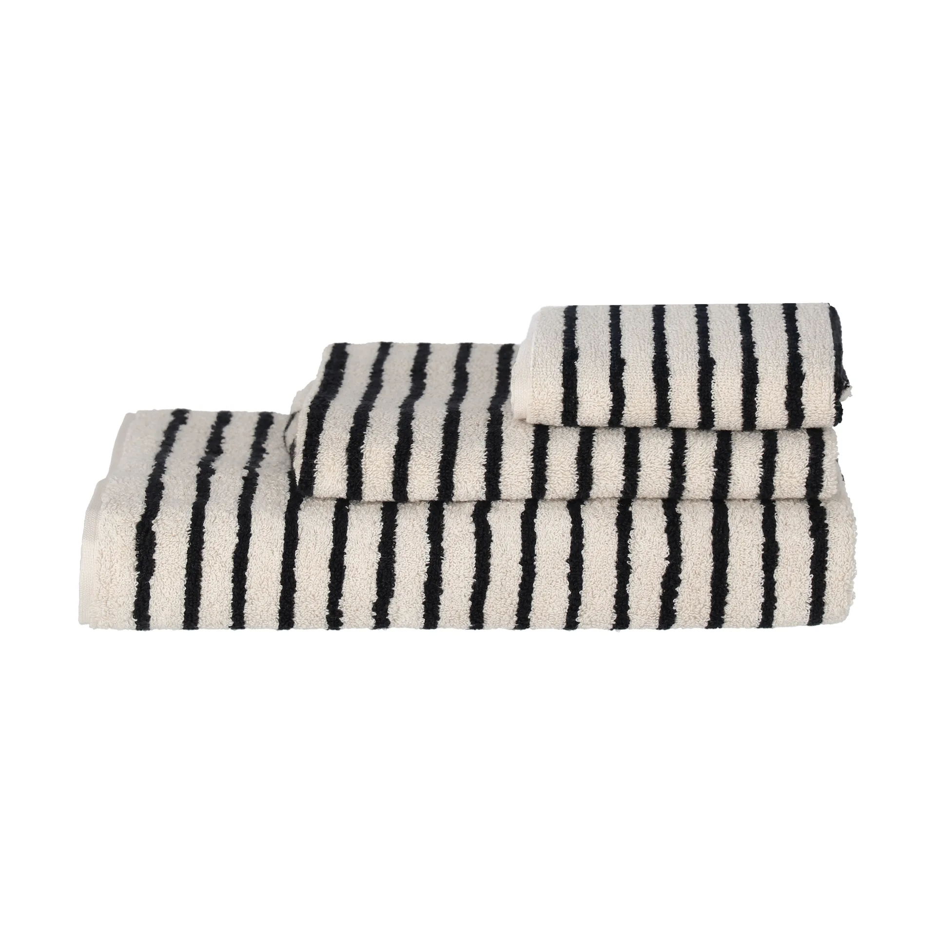 Drift bath towel 70x140 cm, White-black Scandi Living